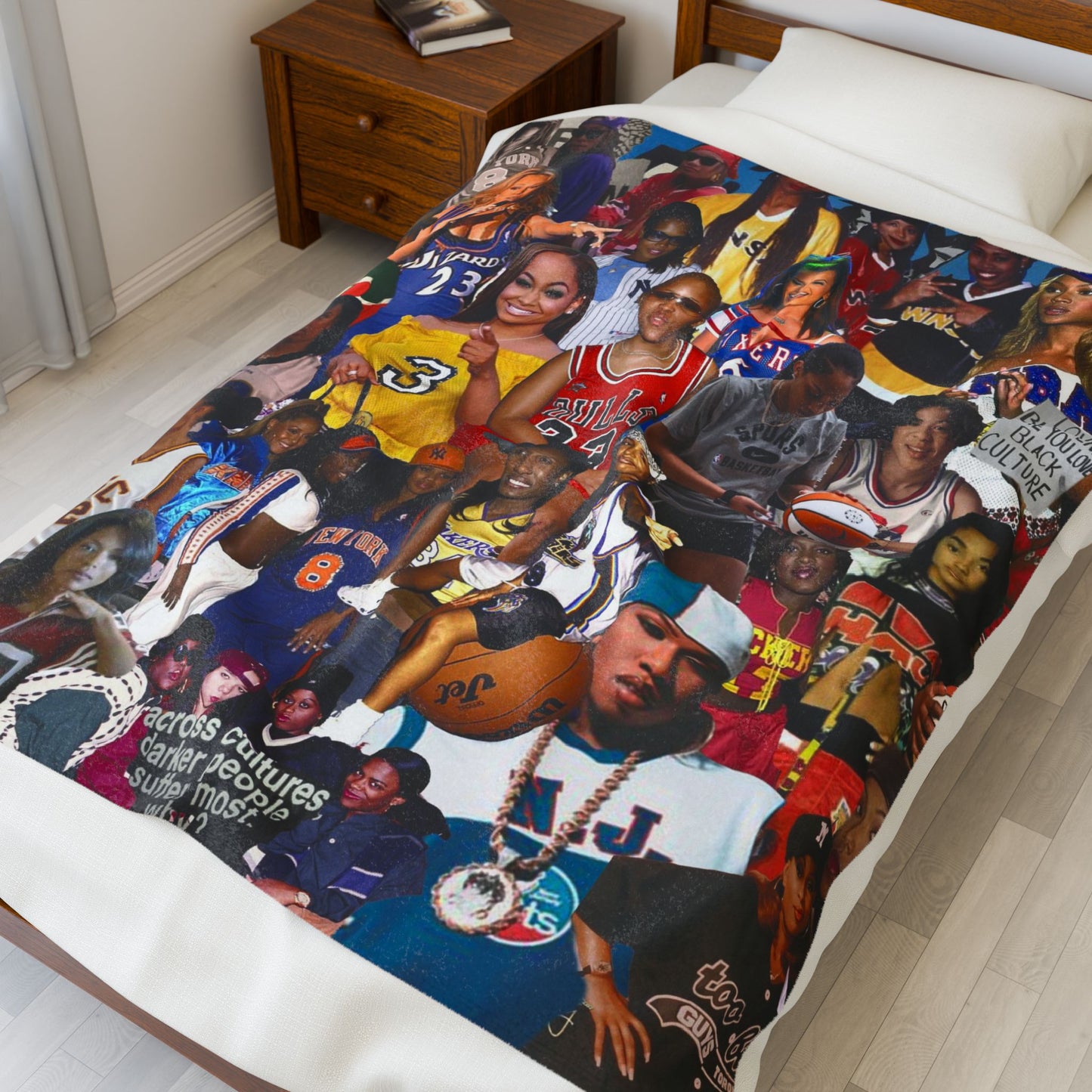 Retro Black Culture Velveteen Plush Blanket - Cozy & Stylish Home Decor